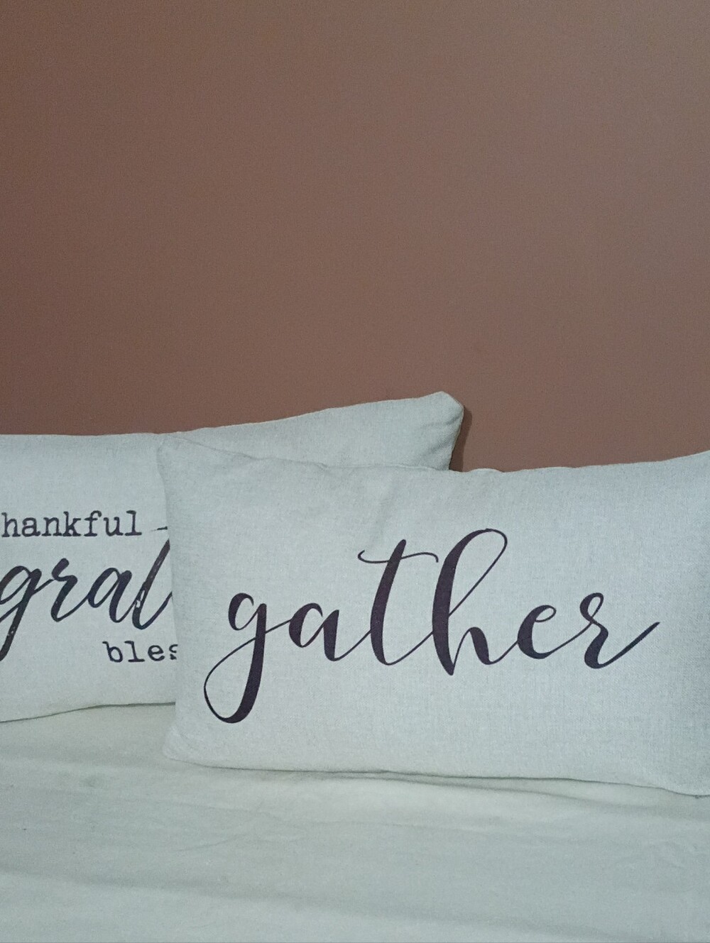 Neutral Color Lumbar Pillows .Set Of 2